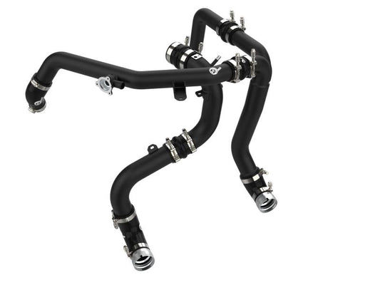 aFe 21-23 Ford Bronco V6-2.7Ltt BladeRunner Alum Hot &amp; Cold Charge Pipe Kit - Black - Torque Motorsport