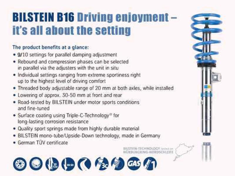 Bilstein B16 (PSS10) 13-15 BMW 228xDrive / 328xi / 435xi Front & Rear Perf Susp System - Torque Motorsport