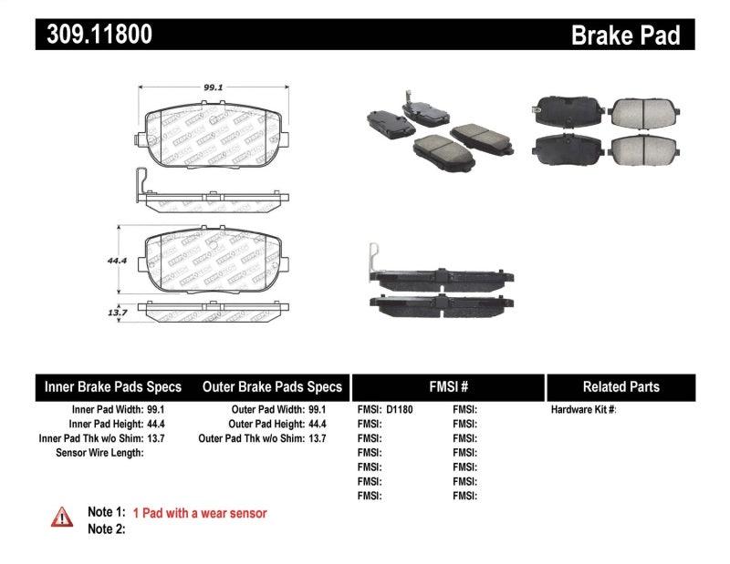 StopTech OE Fit Rear Sport Brake Pads - Torque Motorsport