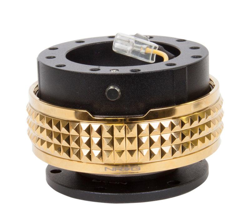 NRG Quick Release Kit - Pyramid Edition - Black Body / Chrome Gold Pyramid Ring - Torque Motorsport