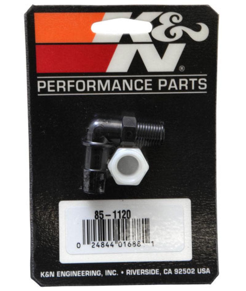 K&N Air Filter Vent Kit - White - 90 Degree Plastic 0.50in Flange 1.75in H 1.75in L - Torque Motorsport