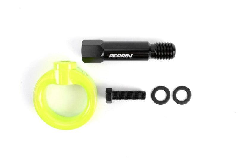 Perrin 2020 Toyota Supra Tow Hook Kit (Front) - Neon Yellow - Torque Motorsport