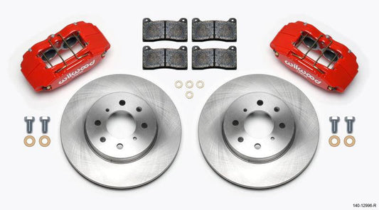 Wilwood DPHA Front Caliper & Rotor Kit Red Honda / Acura w/ 262mm OE Rotor - Torque Motorsport