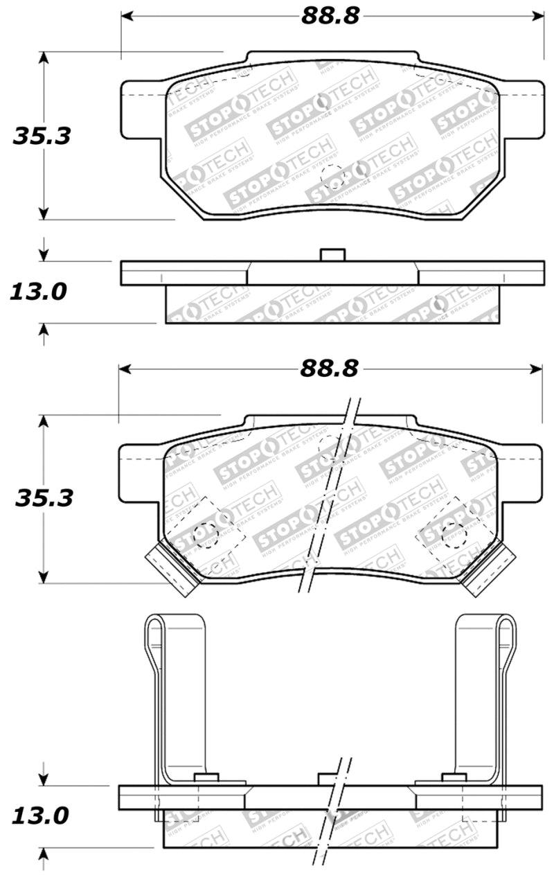 StopTech Performance 90-01 Integra (exc. Type R)/90-93 Civic EX Coupe w rear disc & abs/99-00 Civic - Torque Motorsport