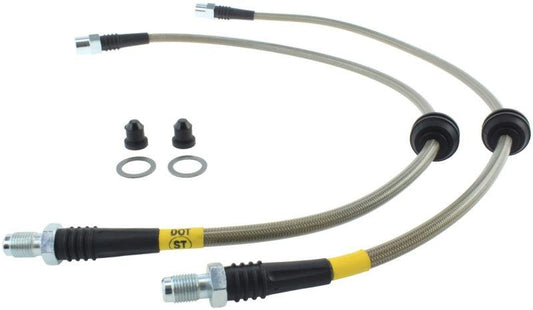 StopTech 08-13 Mini Cooper / 11-14 Mini Countryman Stainless Steel Front Brake Lines - Torque Motorsport