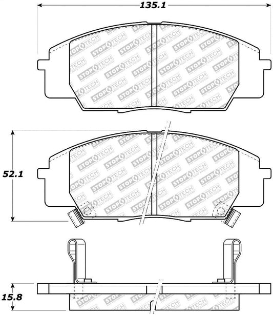 StopTech Street Select Brake Pads - Front - Torque Motorsport