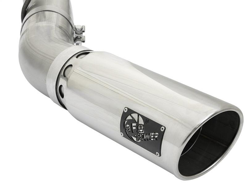 aFe LARGE BORE HD 5in 409-SS DPF-Back Exhaust w/Polished Tip 2017 GM Duramax V8-6.6L (td) L5P - Torque Motorsport