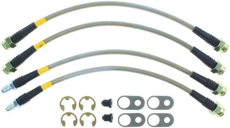 StopTech 08-10 Mitsubishi Lancer Ralliart Stainless Steel Rear Brake Lines - Torque Motorsport