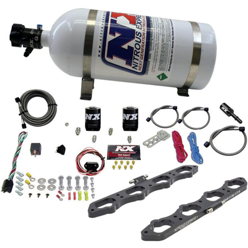 Nitrous Express Ford Coyote 5.0L V8 Nitrous Wet Port Plate Kit w/10lb Bottle - Torque Motorsport