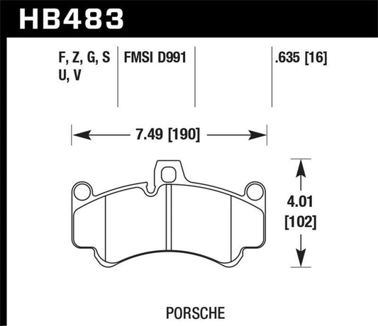 Hawk 2013 Porsche 911 Turbo S HPS 5.0 Front Brake Pads - Torque Motorsport