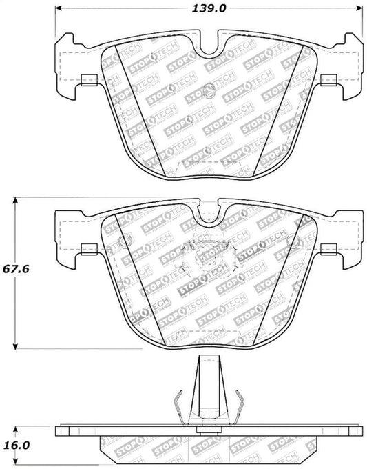 StopTech Street Touring 06-09 BMW M5 E60 / 07-09 M6 E63/E63 Rear Brake Pads - Torque Motorsport