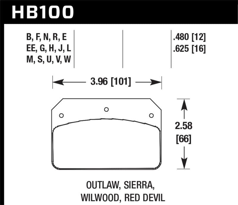 Hawk Wilwood Dynalite Caliper HPS Street Brake Pads - Torque Motorsport