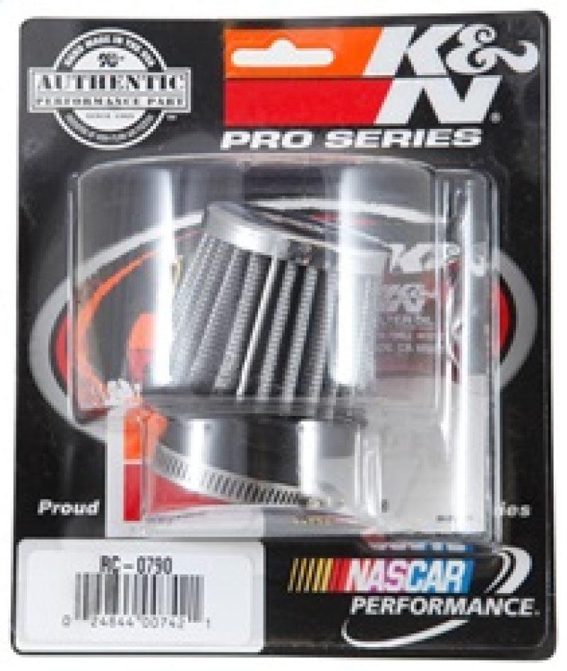 K&N Universal Chrome Filter 1 3/8 inch FLG / 2 1/2 inch Base / 2 inch Top / 2 1/4 inch Height - Torque Motorsport