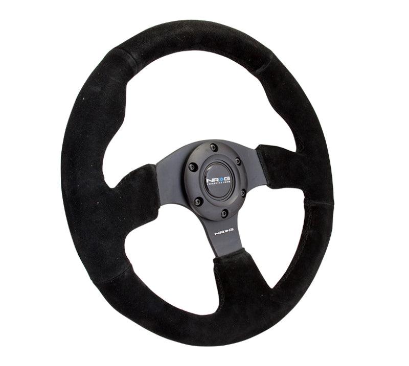 NRG Reinforced Steering Wheel (320mm) Suede w/Black Stitch - Torque Motorsport