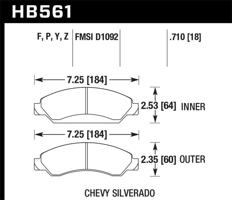 Hawk 07 Chevy Tahoe LTZ Front LTS Brake Pads - Torque Motorsport