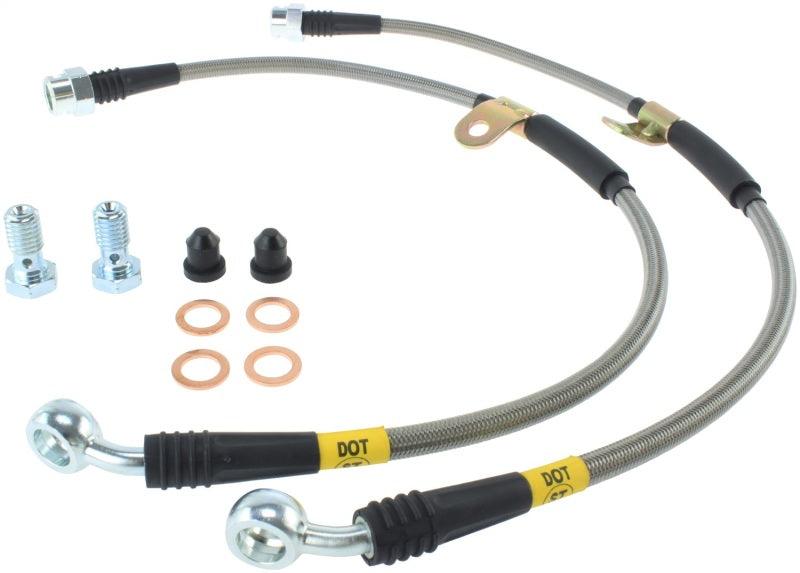 StopTech 07-08 Cadillac Escalade Stainless Steel Front Brake Lines - Torque Motorsport