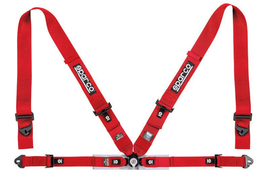 Sparco Belt 4Pt 3in/2in Competition Harness - Red - Torque Motorsport