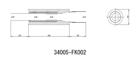 HKS Universal Stainless Hi Power 130mm Titanium Muffler - Torque Motorsport