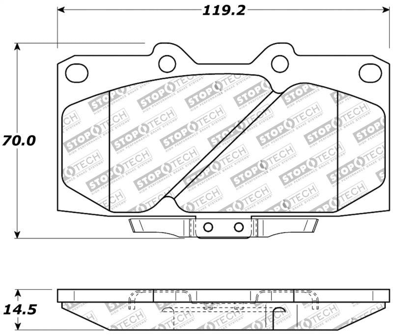 StopTech 89-96 Nissan 300ZX Sport Performance Front Brake Pads - Torque Motorsport