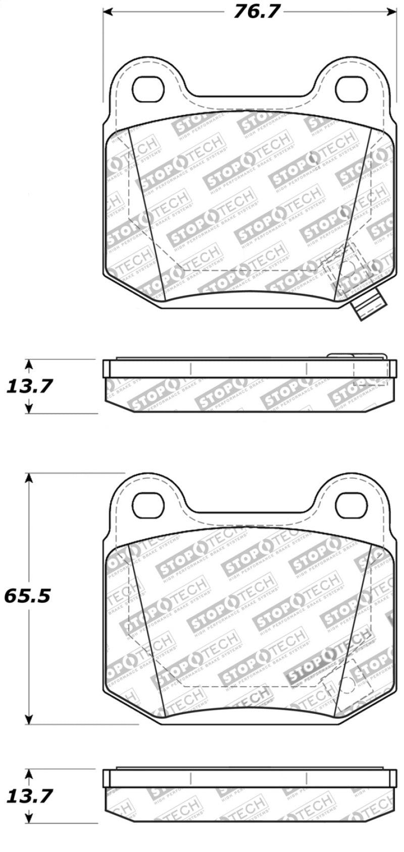 StopTech Street Touring ST-22 2-Piston Rear Caliper Brake Pads - Torque Motorsport