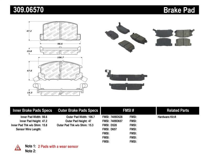 StopTech Performance 1/90-95/00-05 Toyota MR2/Spyder Rear Brake Pads - Torque Motorsport