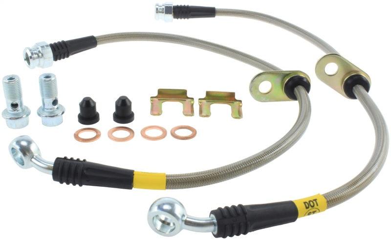 StopTech 13-13 Honda Civic EX Rear SS Brake Lines - Torque Motorsport