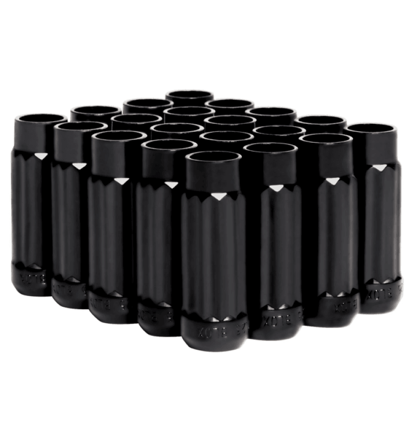 BLOX Racing 12-Sided P17 Tuner Lug Nuts 12x1.5 - Black Steel - Set of 20 (Socket not included) - Torque Motorsport