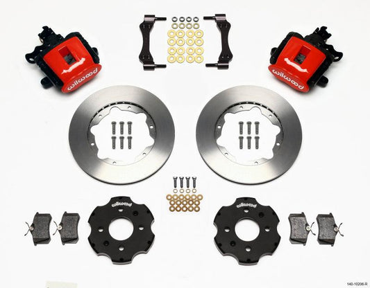 Wilwood Combination Parking Brake Rear Kit 11.00in Red Civic / Integra Disc 2.39 Hub Offset - Torque Motorsport