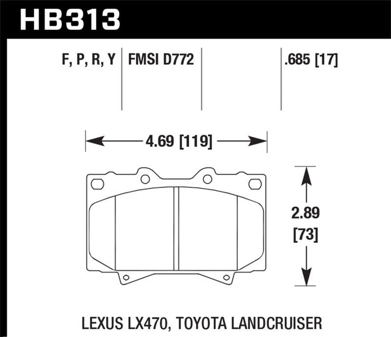 Hawk LTS Street Brake Pads - Torque Motorsport