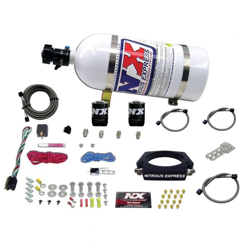 Nitrous Express GM LS 102mm Nitrous Plate Kit (50-400HP) w/10lb Bottle - Torque Motorsport