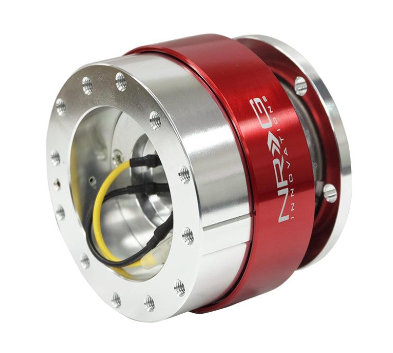 NRG Quick Release - Silver Body/ Red Chrome Ring - Torque Motorsport