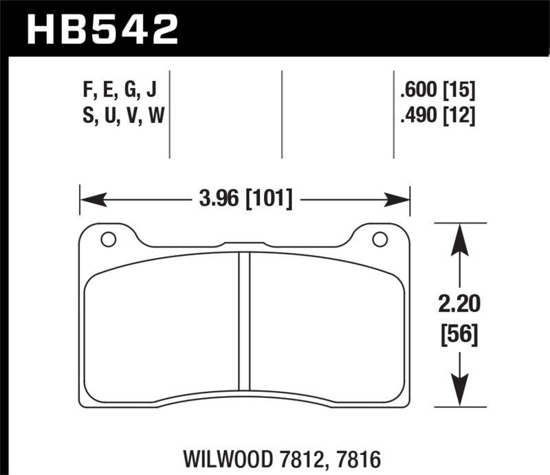 Hawk Wilwood 7812 HP+ Race Brake Pads - Torque Motorsport