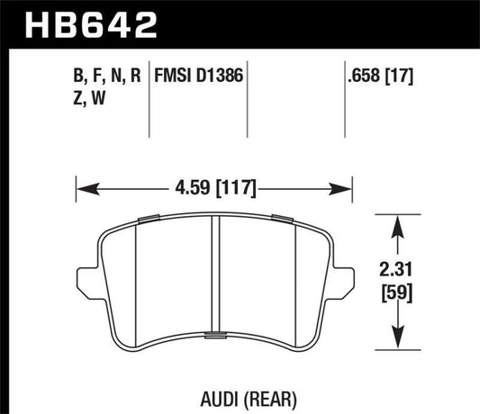 Hawk 2009-2014 Audi A4 HPS 5.0 Rear Brake Pads - Torque Motorsport