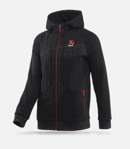 Akrapovic Mens Corpo Zip Hoodie Black - M - Torque Motorsport