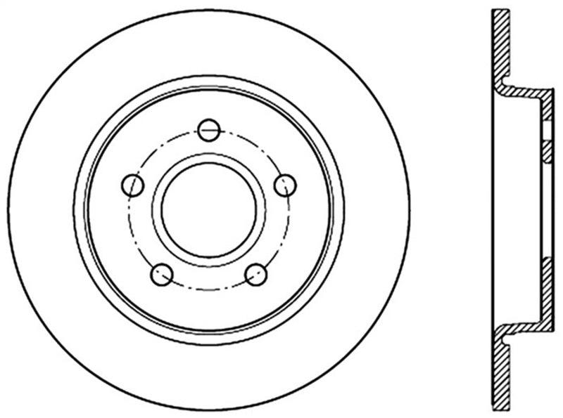 StopTech 13 Ford Focus ST Slotted Left Rear Rotor - Torque Motorsport