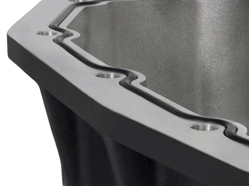 AFE Pro Series Engine Oil Pan Black w/Machined Fins; 11-16 Ford Powerstroke V8-6.7L (td) - Torque Motorsport