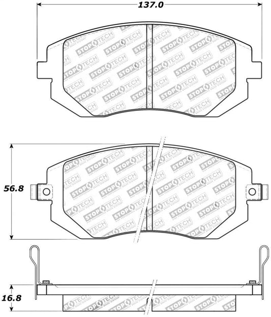 StopTech Street Touring 03-05 WRX/ 08 WRX Front Brake Pads - Torque Motorsport