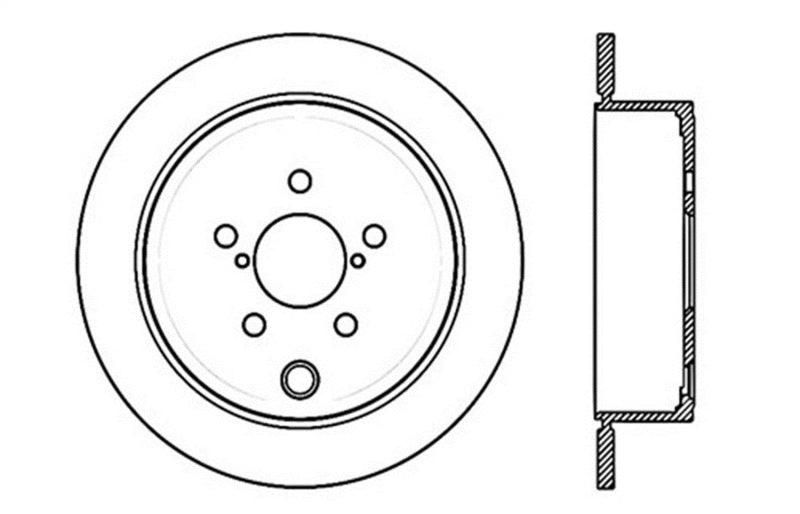 StopTech 08-10 Impreza WRX (Exc STi)/08-10 Impreza Coupe/Sedan Slotted & Drilled Left Rear Rotor - Torque Motorsport