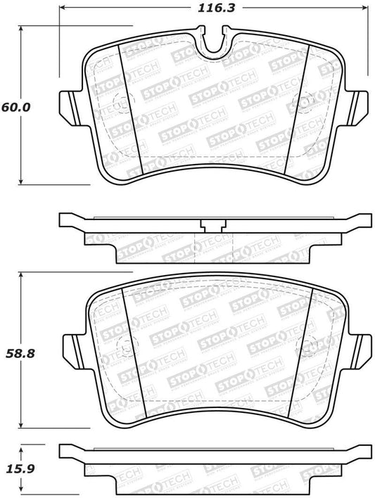 StopTech Street Brake Pads - Rear - Torque Motorsport