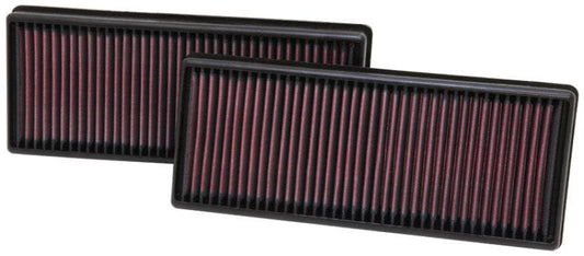 K&N Replacement Air Filter 12.563in O/S Length x 5.25in O/S Width x 1.625in H (Inc 2 Filters) - Torque Motorsport