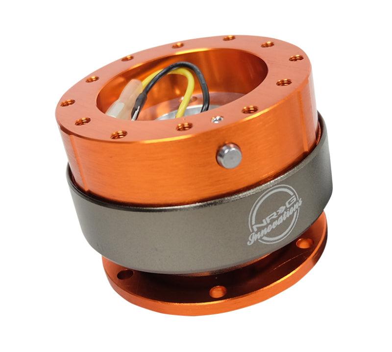 NRG Quick Release Gen 2.0 - Orange Body / Titanium Chrome Ring - Torque Motorsport