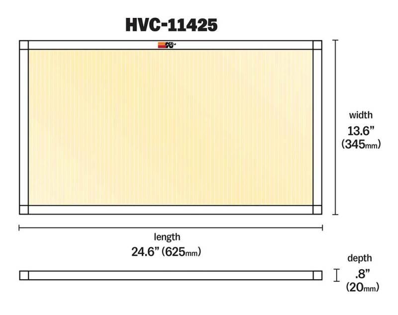 K&N HVAC Filter - 14 x 25 x 1 - Torque Motorsport