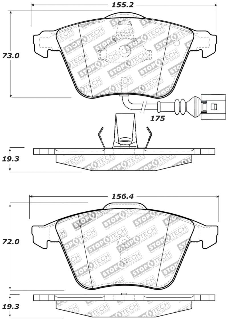 StopTech Performance 08-13 Audi TT Quattro / 12 VW Golf R Front Brake Pads - Torque Motorsport