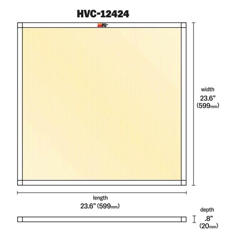 K&N HVAC Filter - 24 x 24 x 1 - Torque Motorsport