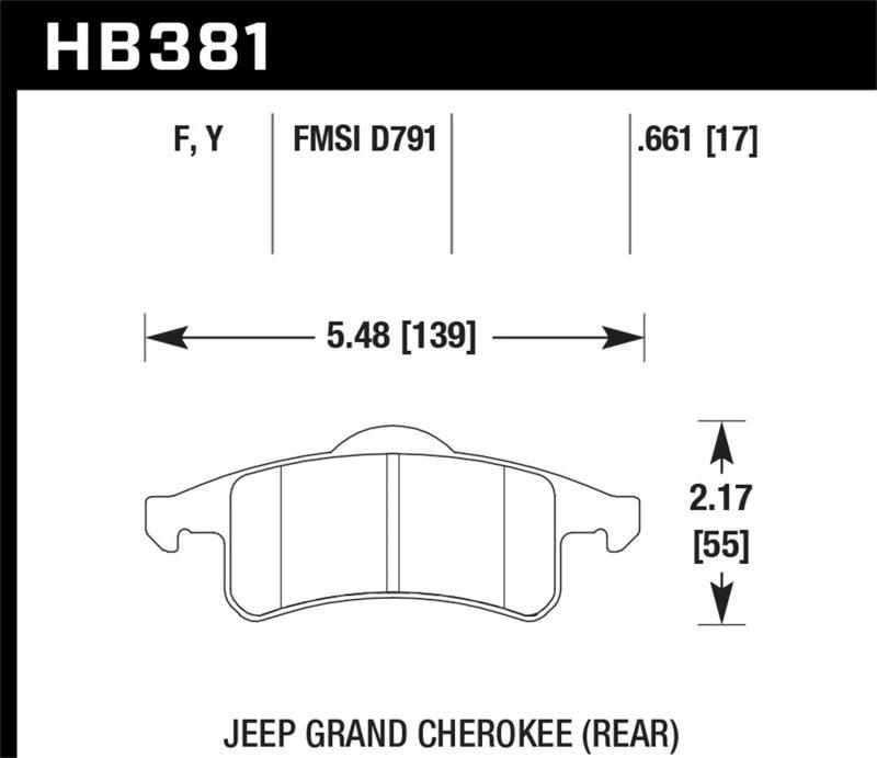 Hawk 99-04 Jeep Grand Cherokee LTS Street Rear Brake Pads - Torque Motorsport