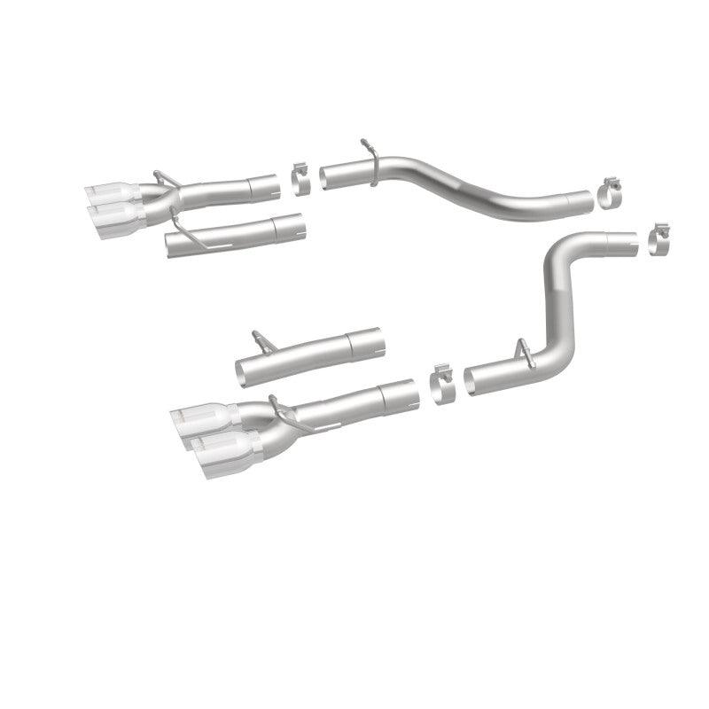 MagnaFlow Axle-Back, SS, 2.5in, Quad Split Rear 3.5in Tip 2015 Dodge Challenger 3.6L V6 - Torque Motorsport