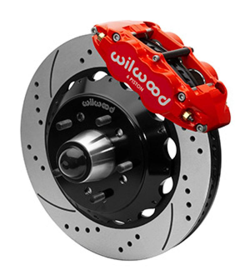 Wilwood Narrow Superlight 6R Front Truck Kit 14.00in Red 88-98 GMC Truck C1500/C2500 - Torque Motorsport