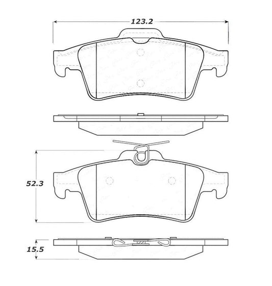 StopTech Street Touring 07-09 Mazdaspeed3 / 06-07 Mazdaspeed6 Rear Brake Pads - Torque Motorsport