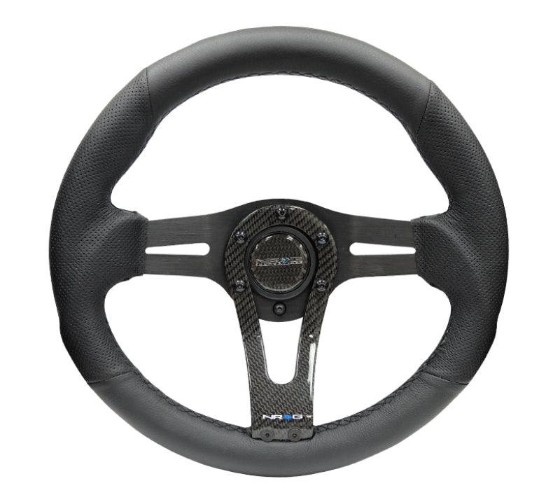 NRG Reinforced Steering Wheel (320mm) w/Carbon Center Spoke - Torque Motorsport