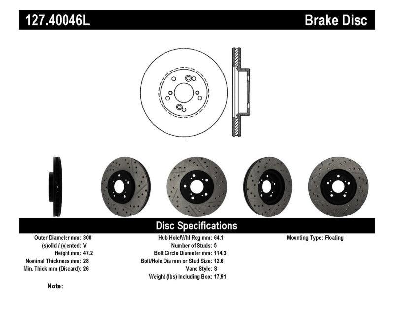 StopTech Nissan 370Z / 01-03 Acura CL / 06 EL / 04-09 TSX / 03-07 Honda Accord Coupe M/T / 05-08 Se - Torque Motorsport